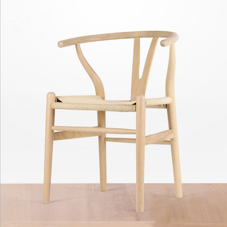 Restaurant Furniture And Solid Wood Nordic Style Design Wishbone Y Chair Carved Dining Chair Wholesale