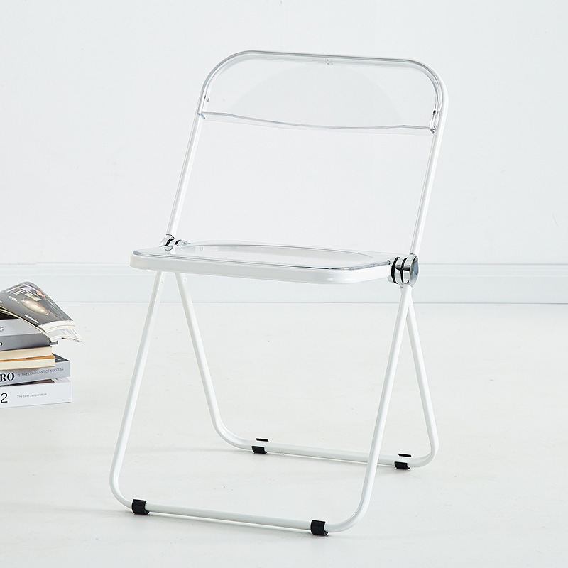 Cheap And Strong Plastic Steel Frame Folding Chair With Backrest