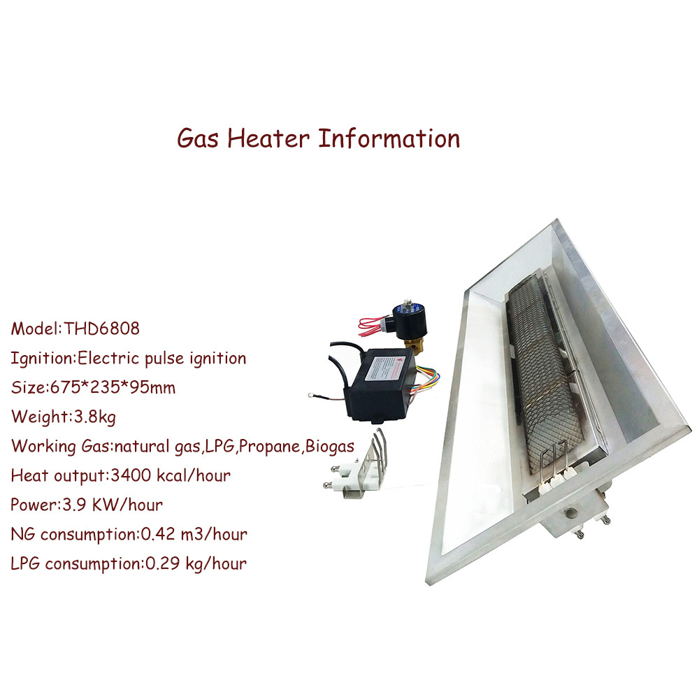 Thermostat automatic control infrared gas brooder heaters for chicken house