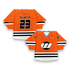 Custom Tackle Twill Embroidery Logo Design Mesh Ice Hockey Jersey