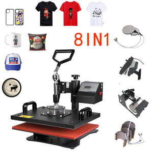 Advanced New 8 In 1 Combo Heat Press Machine Cup Magic Mug T-Shirt Printing Machine 8 1 Sublimation Machine