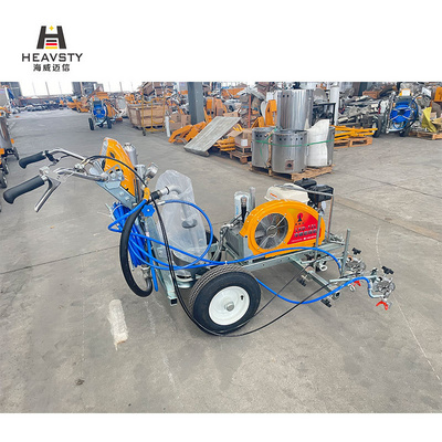 Cold airless spray line laser stripper self propelled street line painting road marking machine