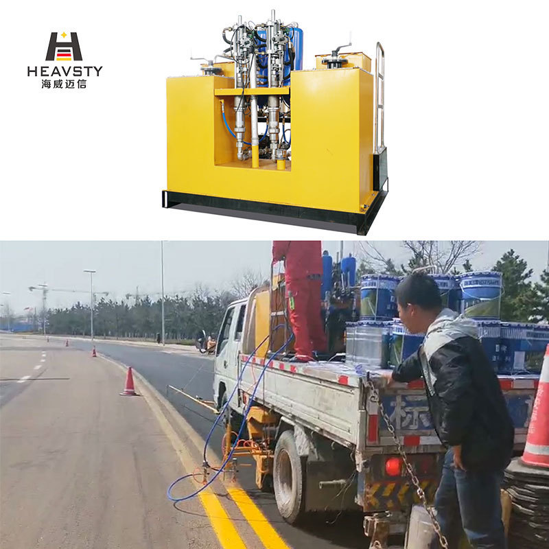 HEAVSTY HW-18L-2 high effective truck mounted airport highway equipment cold paint road marking machine