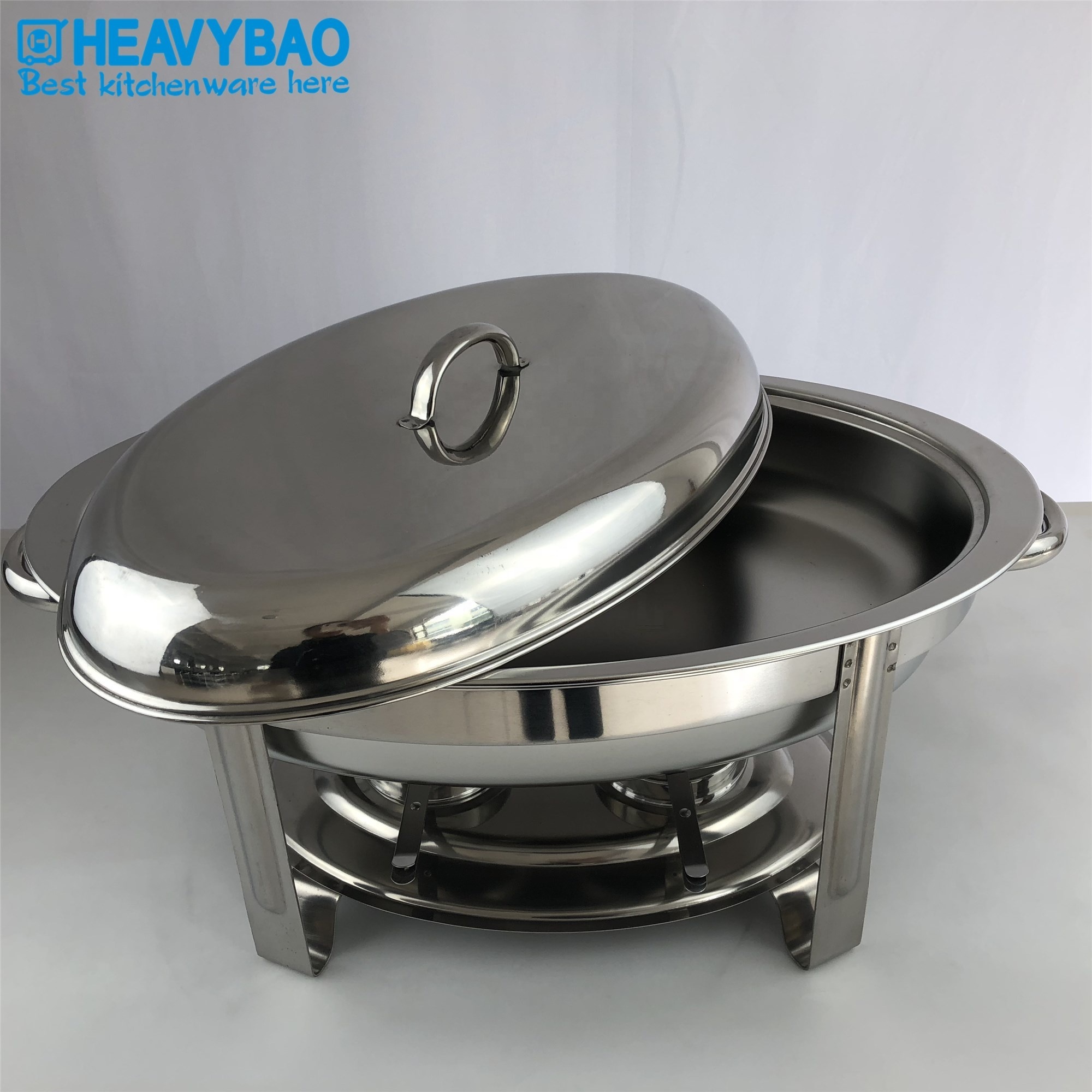 Heavybao High Quality Countertop Vertical Food Warmer Display For Hotel Oval Chafing DIsh