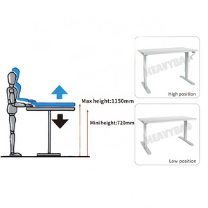 Heavybao Portable Lab Stainless Steel Used Adjustable Worktop Food Working Kitchen Work Table