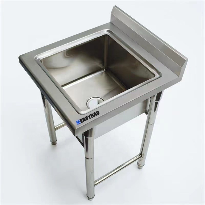 Heavybao Restaurant Commercial Kitchenware Supplier Stainless Steel Working Table Top With Sink And Table