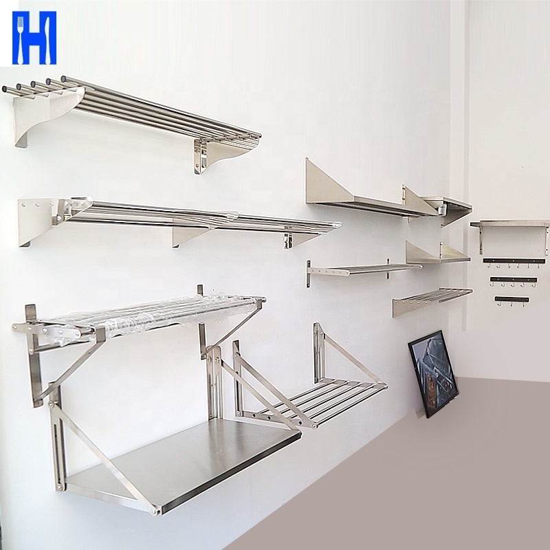 Heavybao Knock-down Structure Corner Stainless Steel Wall Mounted Shelf For Shoes