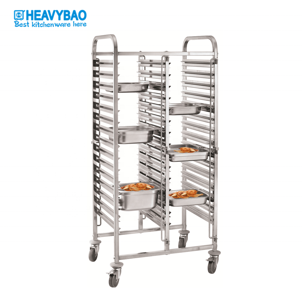 Stainless Steel Knocked-down Kitchen Carts With Wheels And Bread Trolleys