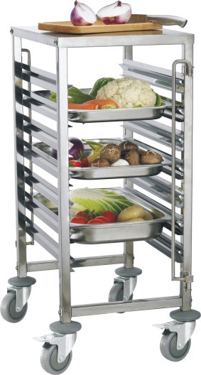 Stainless Steel Knocked-down Kitchen Carts With Wheels And Bread Trolleys