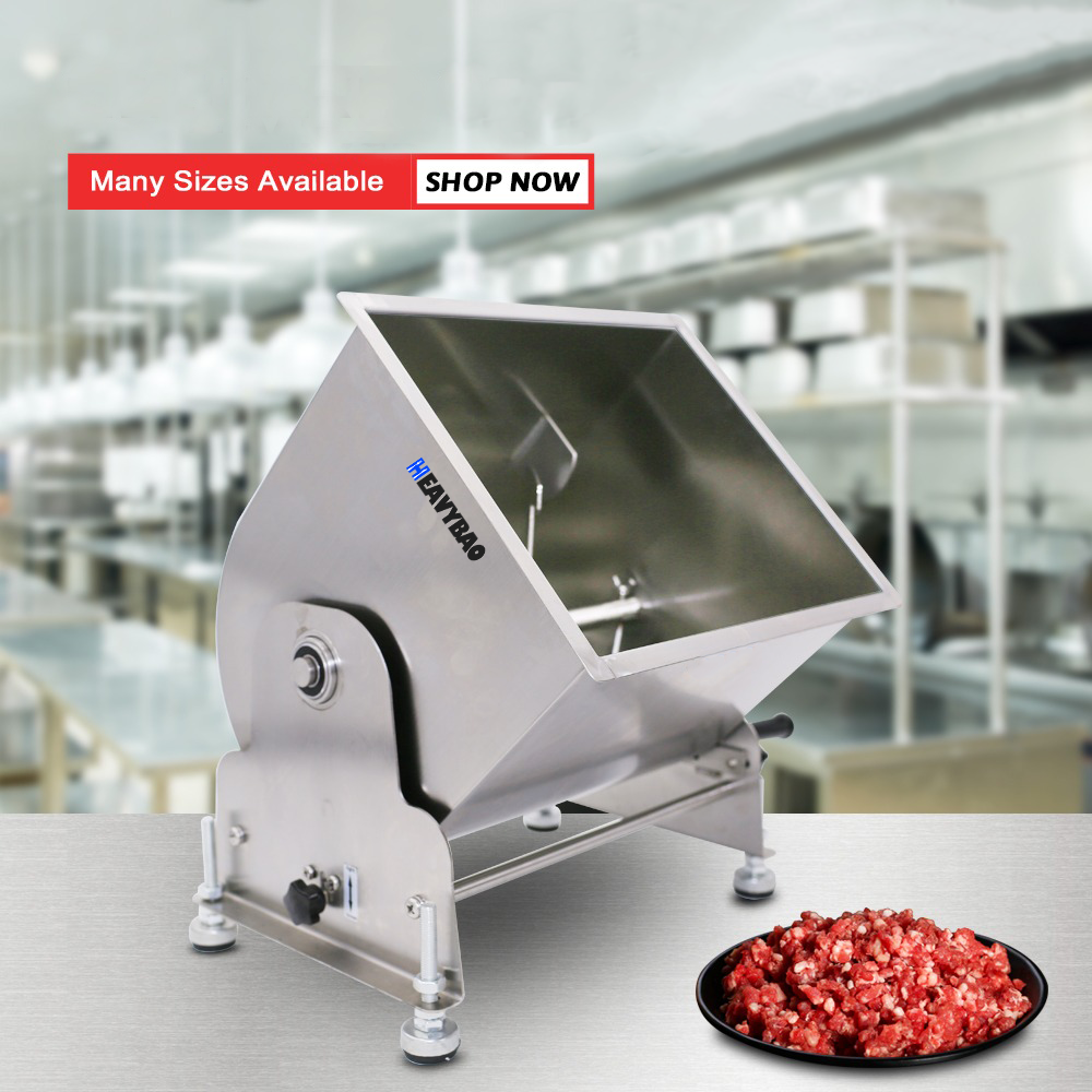 Heavybao Commercial Stainless Steel 304 Manual Combined Meat Mixer Electric Meat Grinder Food Mixing Machine