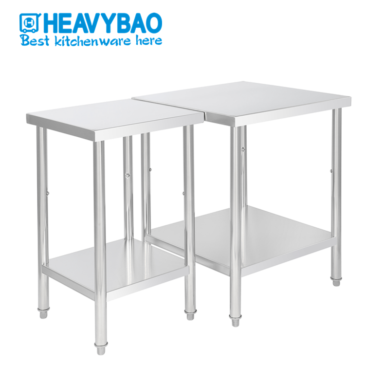 Heavybao Stainless Steel Commercial Kitchen MOP Sink Professional Work Table Used Food Bench Table Sink