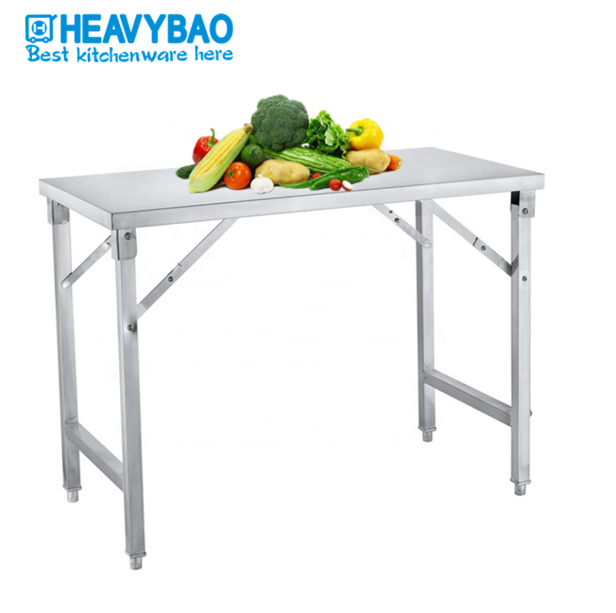 Heavybao Stainless Steel Commercial Kitchen MOP Sink Professional Work Table Used Food Bench Table Sink