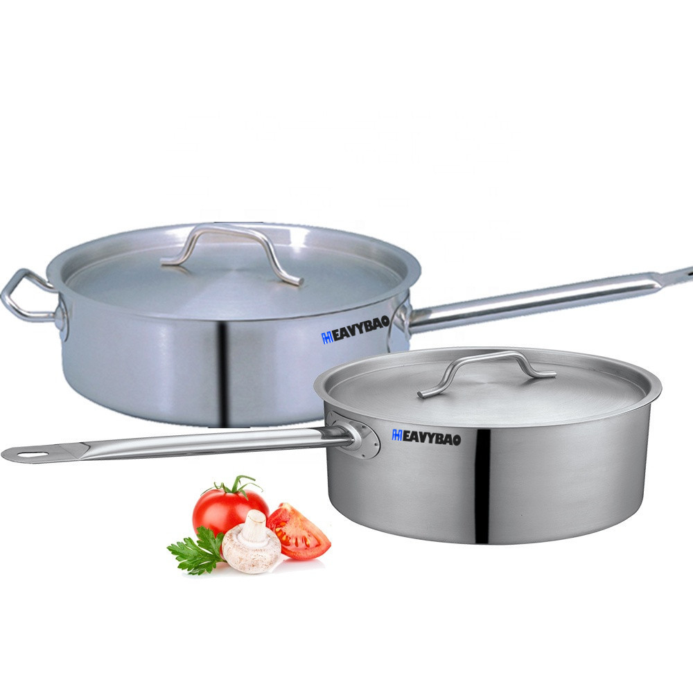 Heavybao Quality Guaranteed Steam Industrial Aluminium Cooker Used Food Stainless Steel Cookware Cooking Sauce Pot Saucepan