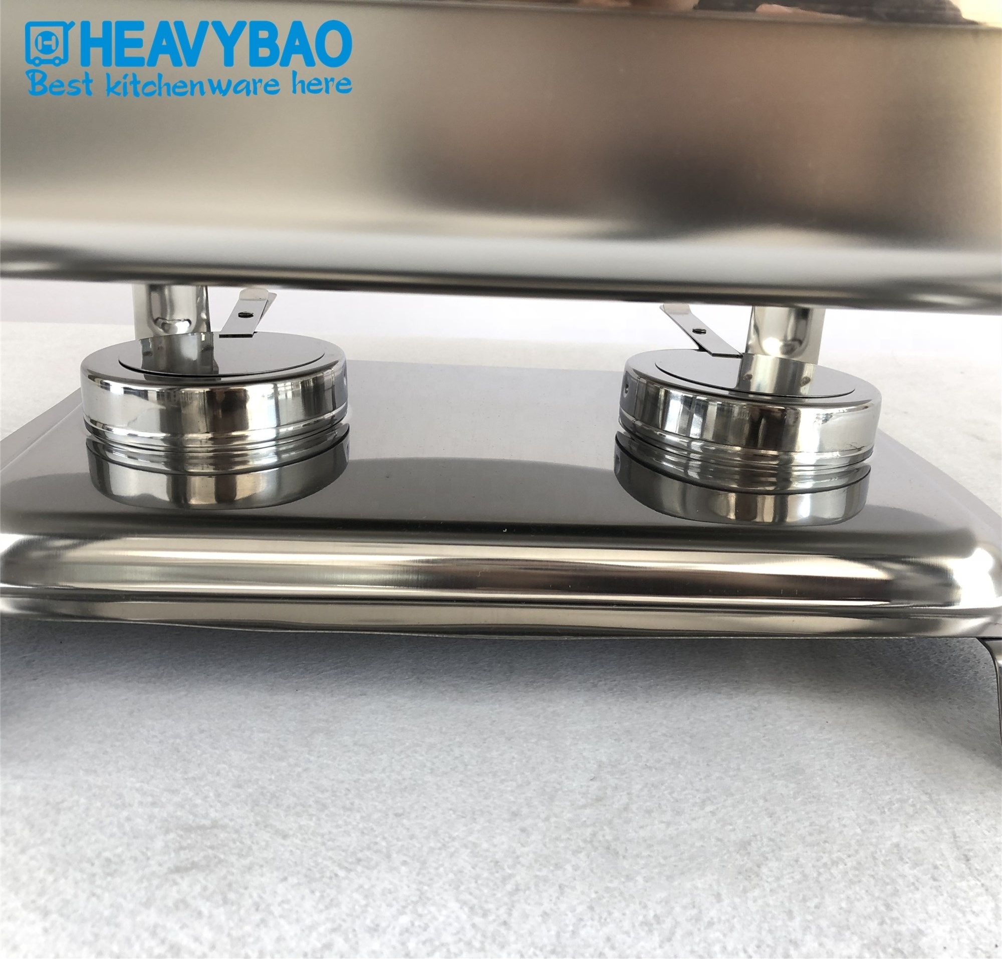 Heavybao High Quality Commercial  Restaurant Food Warmer With Candles Stainless Steel Chafing Dishes