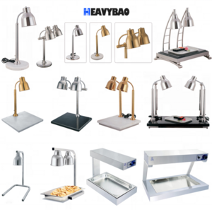 Heavybao Food Heat Warming Lamps Stainless Steel Carving Light Buffet Station Electric Infrared Food Warmer Lamp