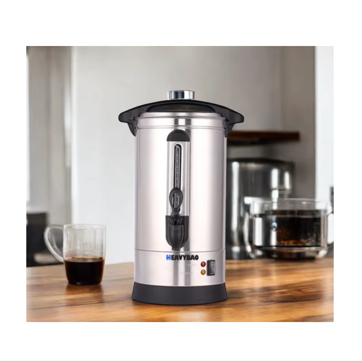 Heavybao Commercial Stainless Steel Coffee Percolator Hotel Electrical Coffee Maker Urn Water Boiler Coffee Urn