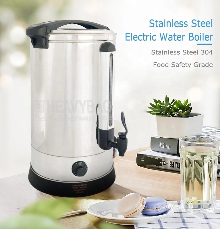 Heavybao Banquet Party Stainless Steel Warmer Heating Element Mulled Wine Water Boiler Tea Warming Urn