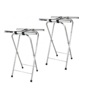 Heavybao High Quality Durable Stainless Steel Foldable Hotel Luggage Rack Suitcase Stand Used Food Apartment Luggage Rack