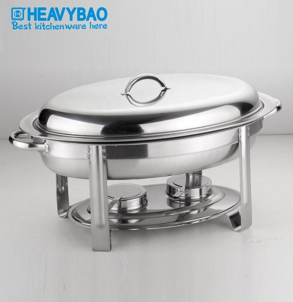 Heavybao High Quality Countertop Vertical Food Warmer Display For Hotel Oval Chafing DIsh