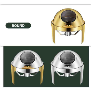 Heavybao Gold Food Warmer Other Hotel & Restaurant Supplies Heavy Duty Chafing Dish with Diamond Cover and Lid Holder