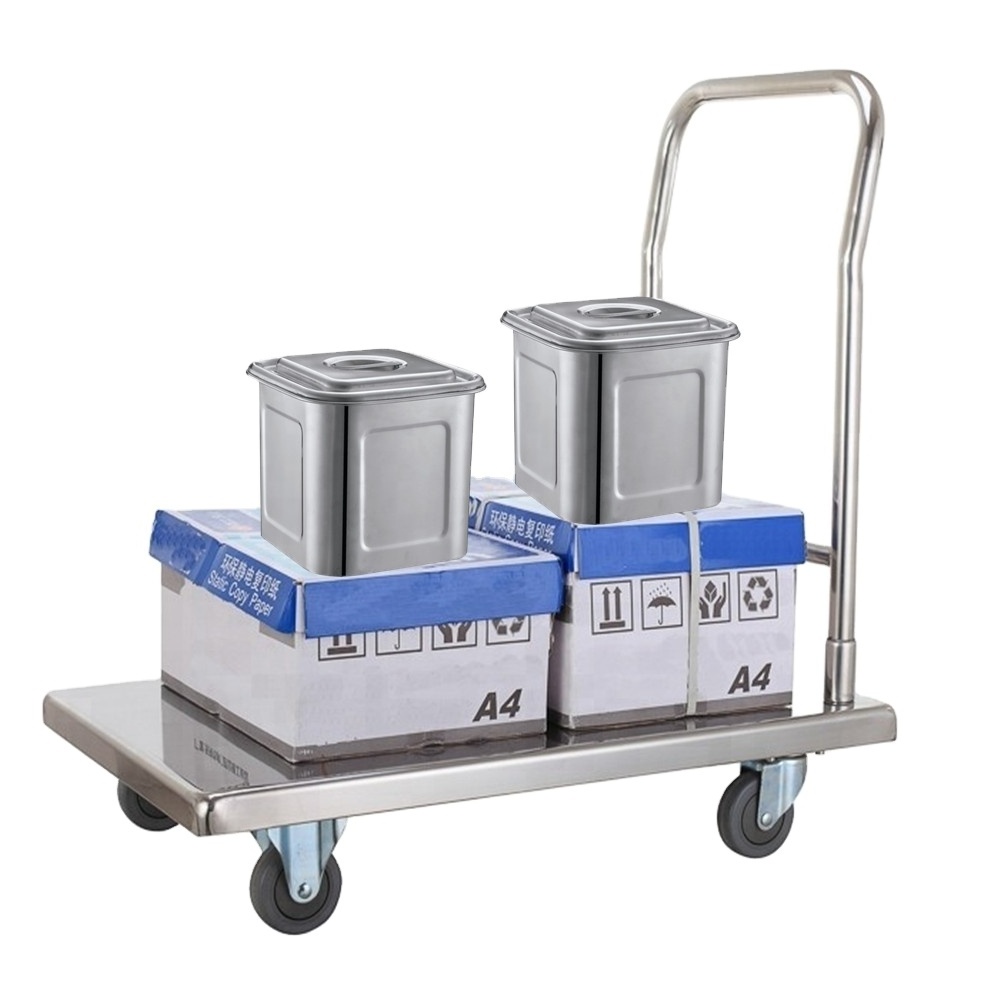 Heavybao Stainless Steel Heavy Loading Platform Hand Trolley Cart