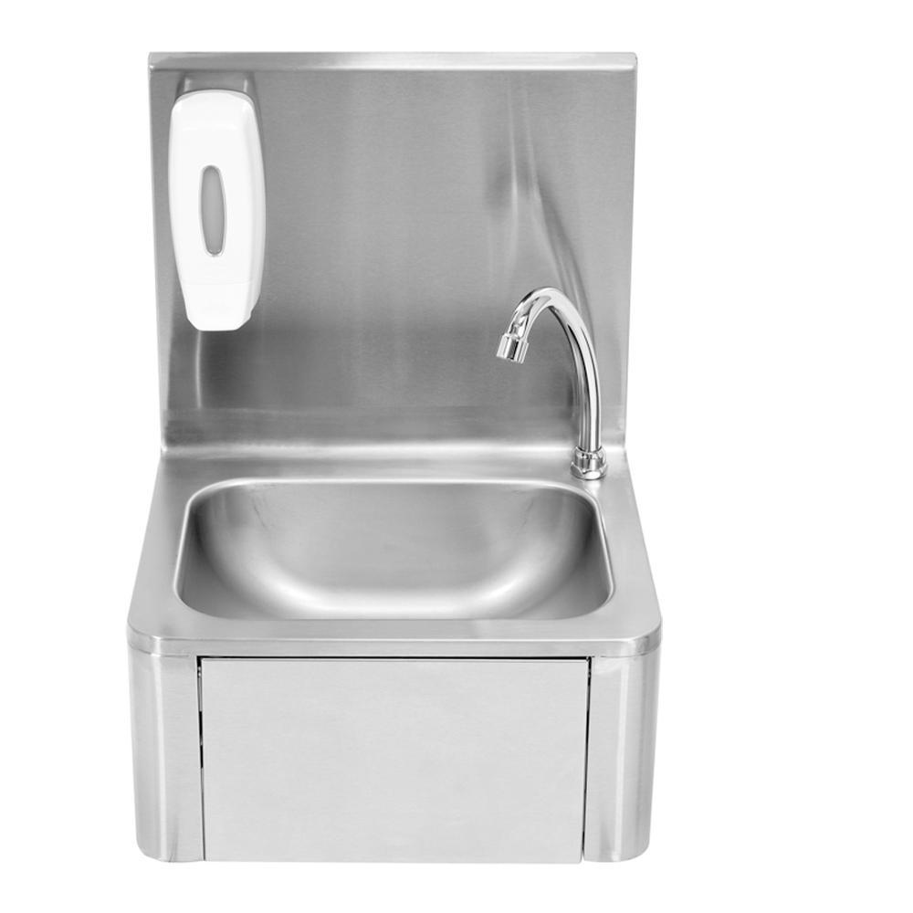 Commercial hand free knee operated sink stainless steel sink washing basin for restaurant