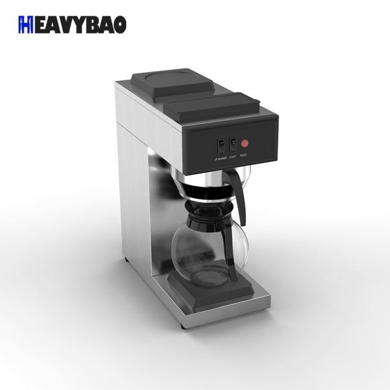 HEAVYBAO Stainless Steel Electric Coffee Machine Commercial Maker Filter Drip Coffee Machine American Coffee Machine