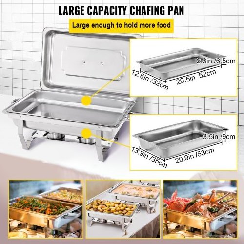 Hot selling 9L stainless steel restaurant equipment in china chafing dish heater with fuel holder