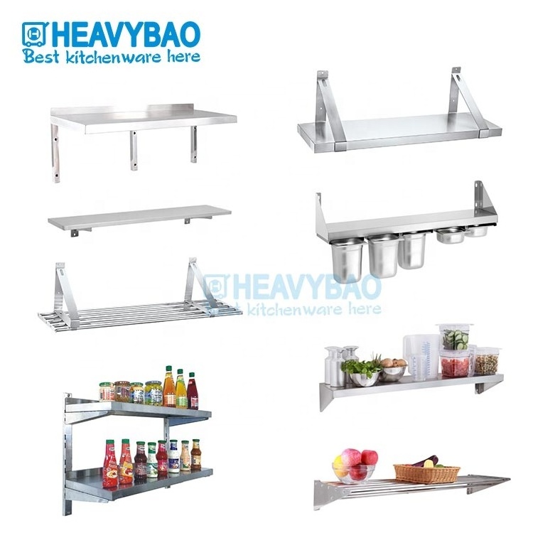 Heavybao Quality Knock-down Structure Coat Adjustable Shelf Systems Wall Mounted Laundry Rack