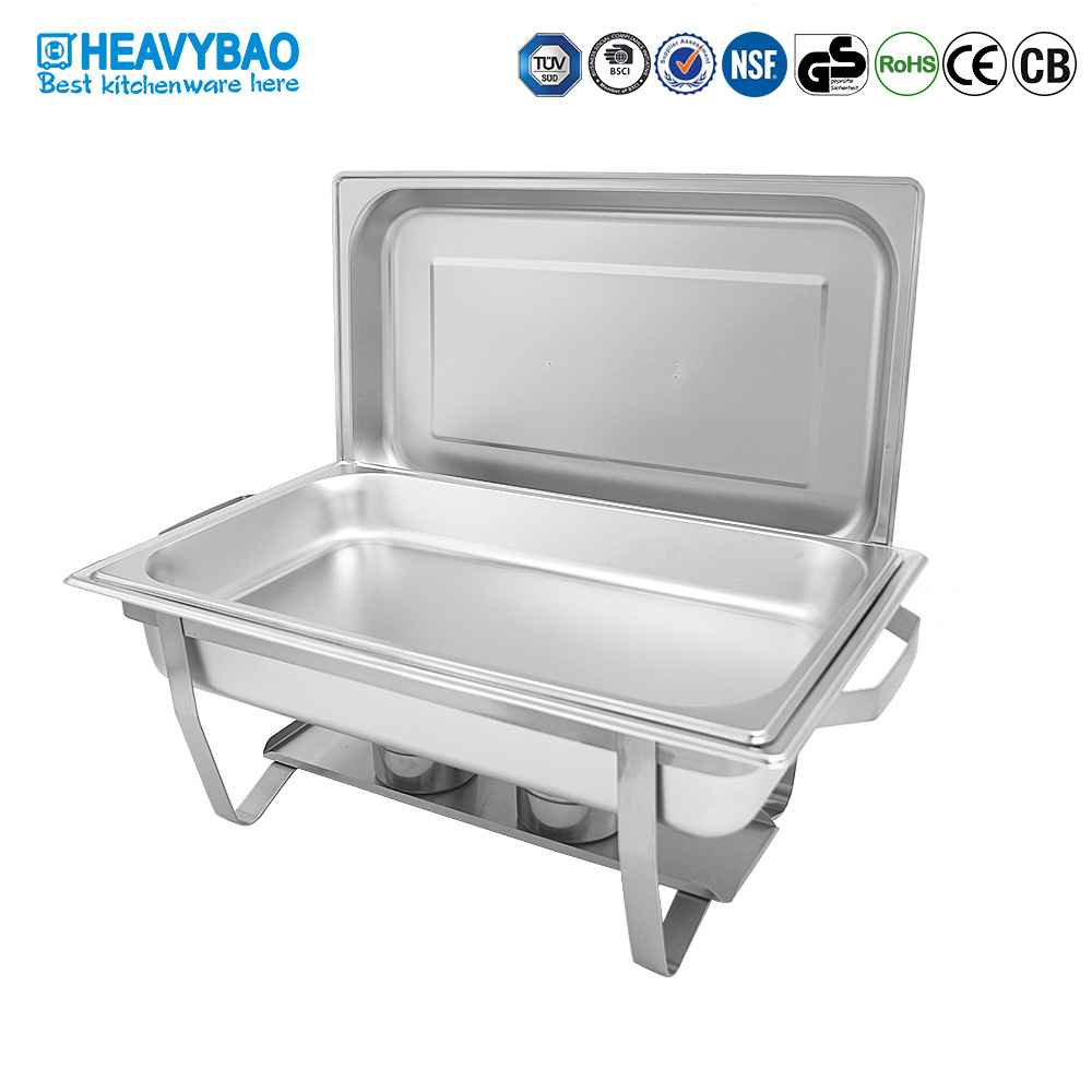 Heavybao Hotel Restaurant Catering Luxury Chafing Dish Buffet Set Stainless Steel Chafing Dishes Heating Display Food Warmer Set