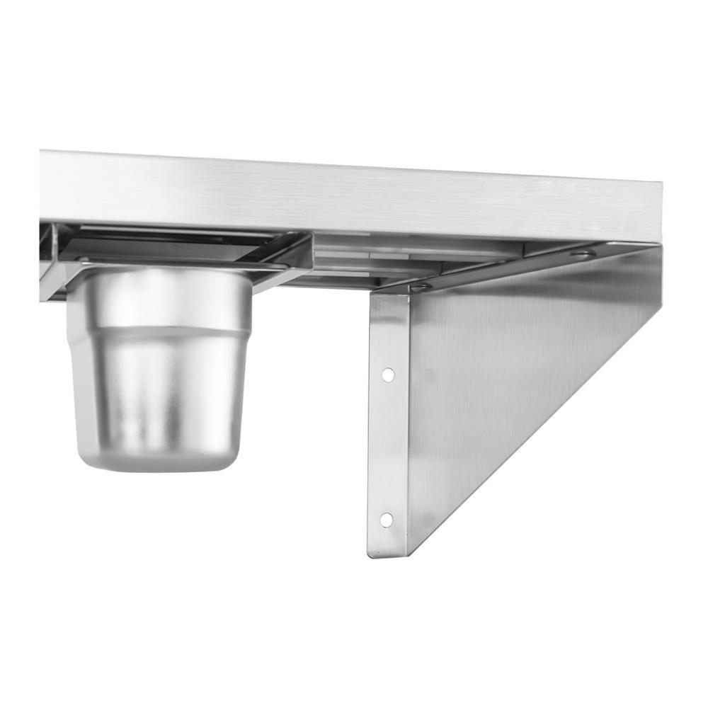 Heavybao Hot Sell Hotel Kitchen Restaurant Stainless Steel Spice Shelf for 1/6 GN Pan