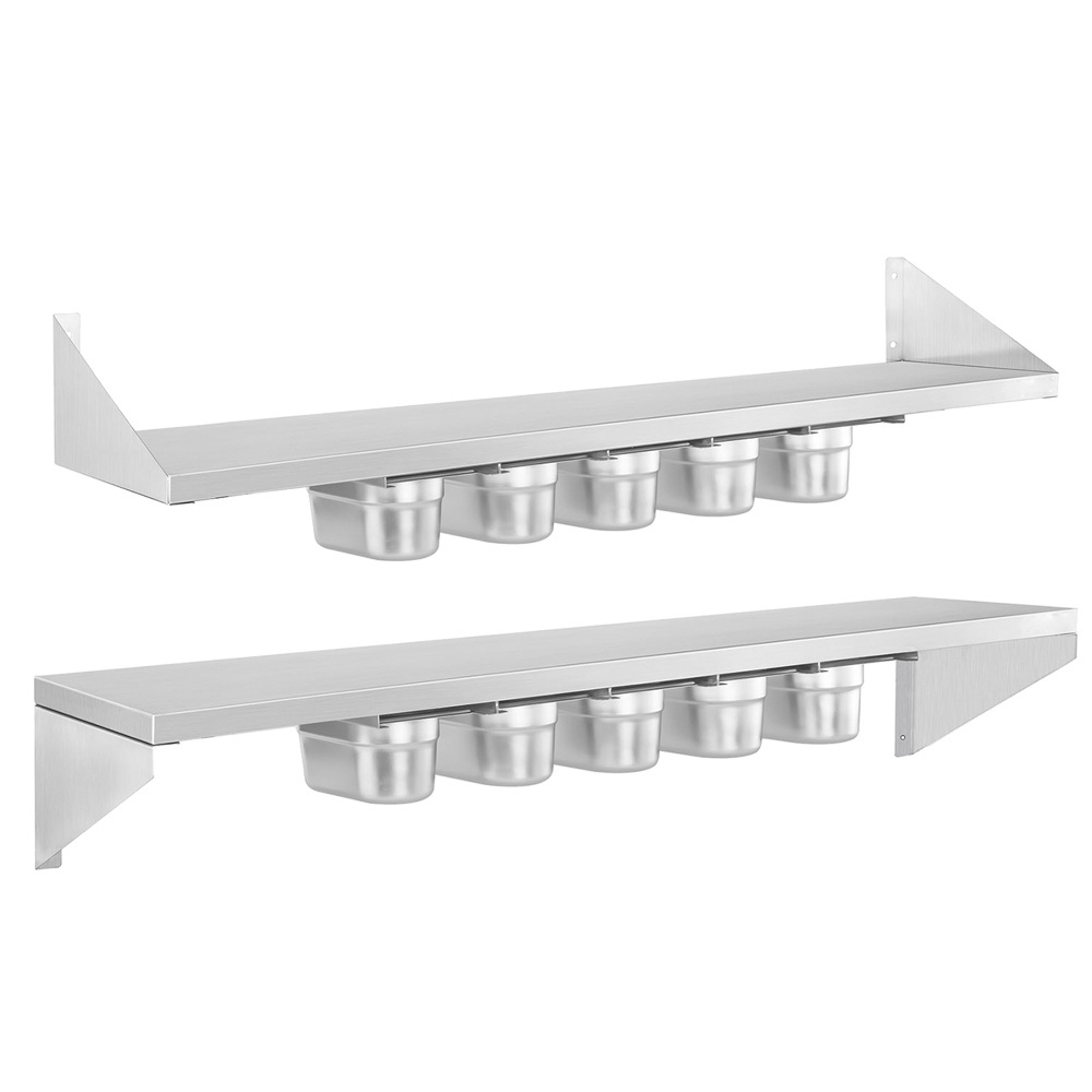 Heavybao Hot Sell Hotel Kitchen Restaurant Stainless Steel Spice Shelf for 1/6 GN Pan