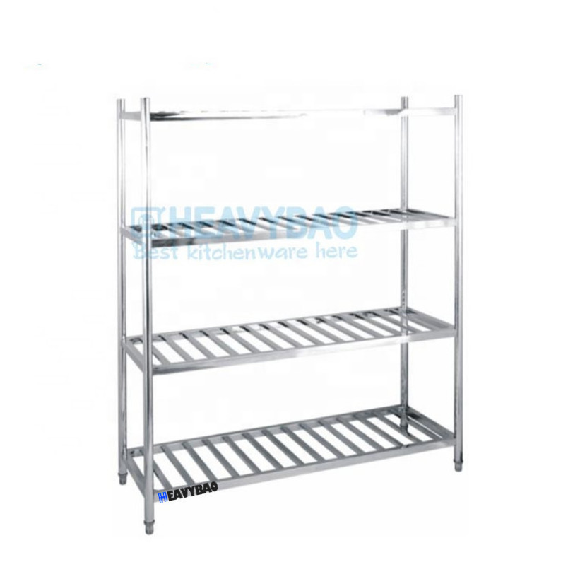 Heavybao Commercial Stainless Steel Adjustable Tire Storage Rack Used Food Rack Shelf For Restaurant Hotel Kitchen