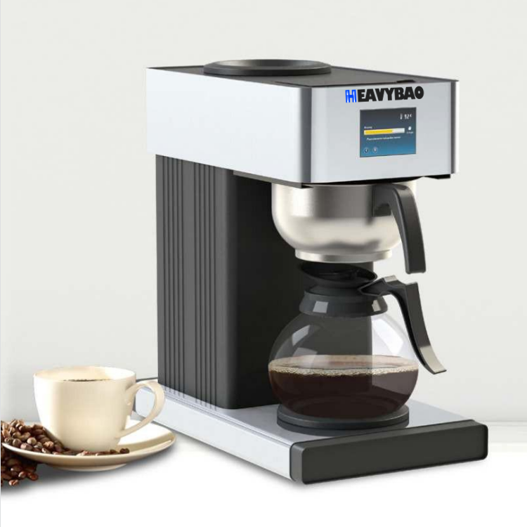 Heavybao Deluxury Fully Automatic Electric Pourover Drip Coffee Maker Tea Brewer Coffee Machine Commercial With LCD Display