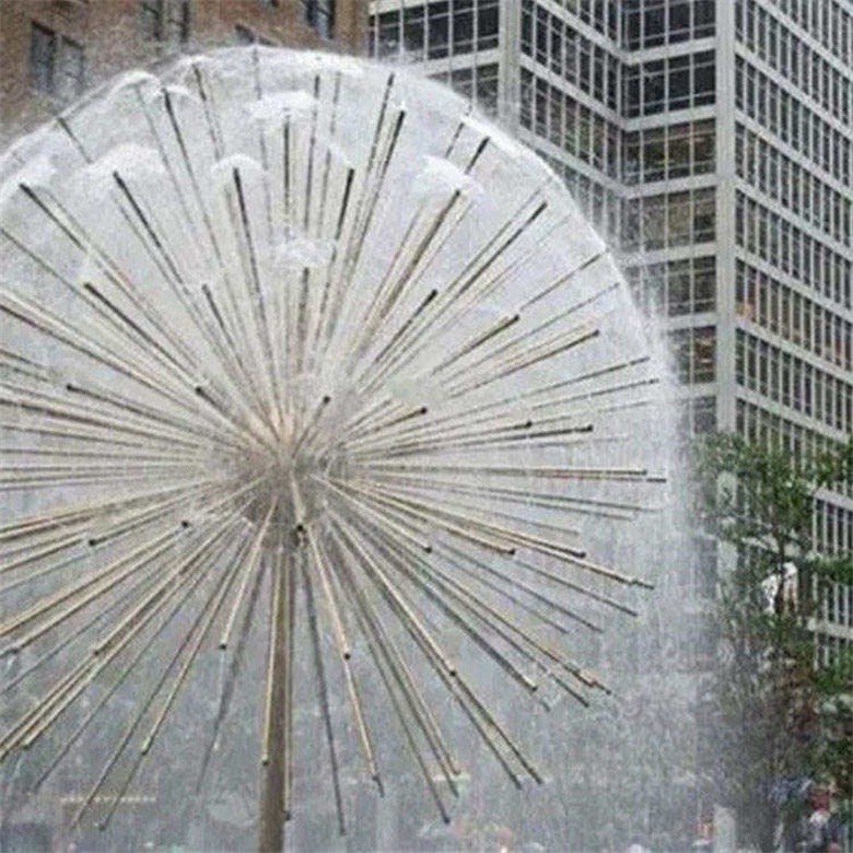 Professional Production Stainless Steel Floating Sphere Fountain Big Dandelion Water Fountains