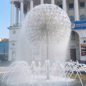 Custom Designs Garden fountain dandelion sphere fountain stainless steel floating fountain