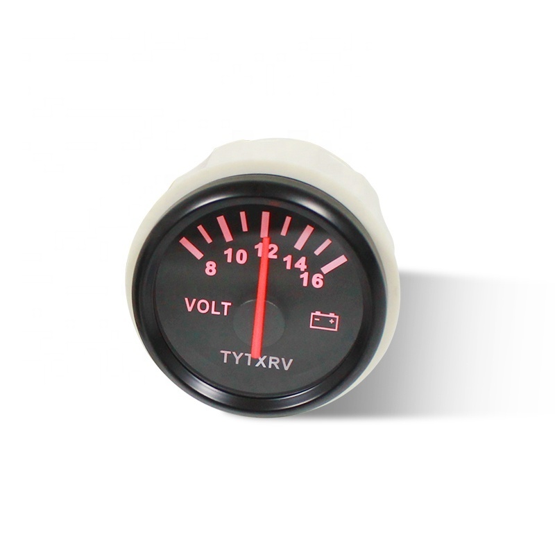 HEYRV Universal Digital Voltmeter Voltage Gauge New and Used 12-24V for Boat Car Truck RV Travel Trailer Red Backlight