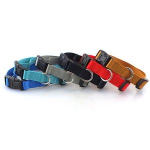 Hot Sale Classic Cheap Nylon Pet Collar Thickened Safety Buckle Pet Collar Multiple Color Durable Portable Dog Collar Customized