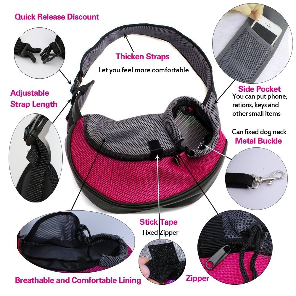 Hot sale mascotas accesorios por mayor walking small dog front pack carrier pet dog sling carrier