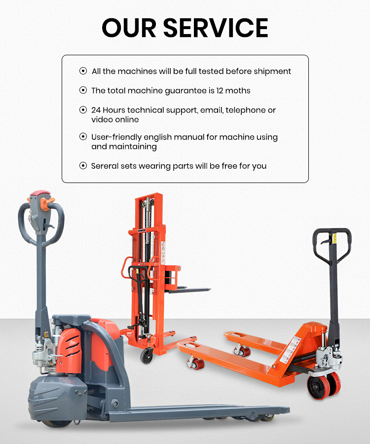 Chinese Made Stacker Crane with a Lifting Height of 1300mm Fully Electric Pallet Truck