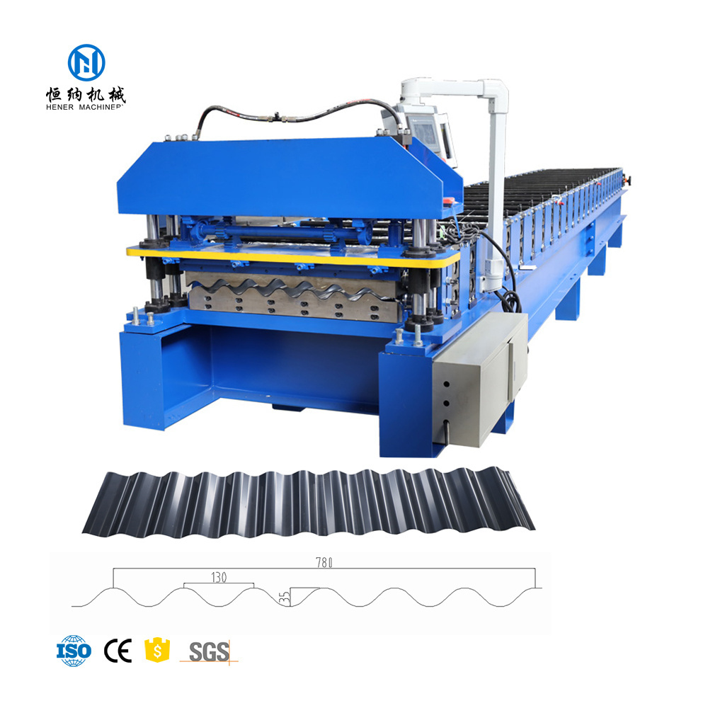 PPGI GI Metal Iron Wave Shaped Tile Roof Sheet Cold  Corrugated Roll Forming Making Machine For Sale