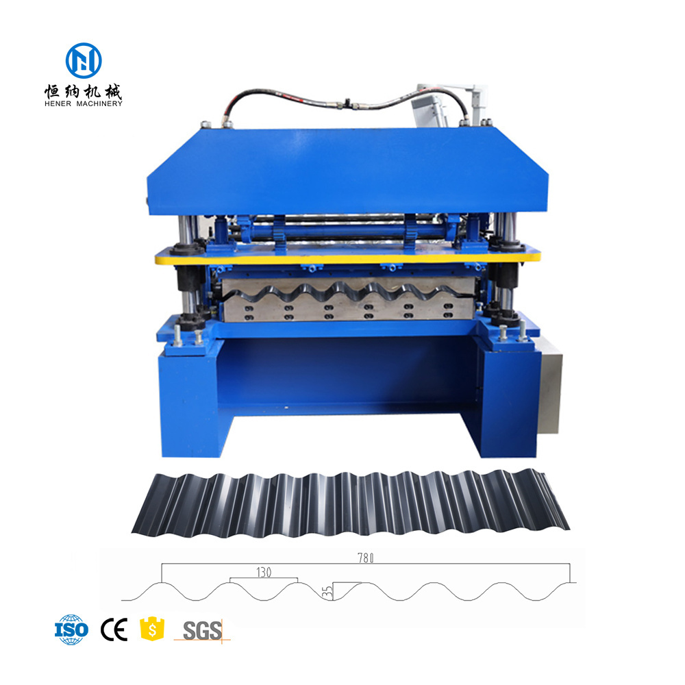 PPGI GI Metal Iron Wave Shaped Tile Roof Sheet Cold  Corrugated Roll Forming Making Machine For Sale