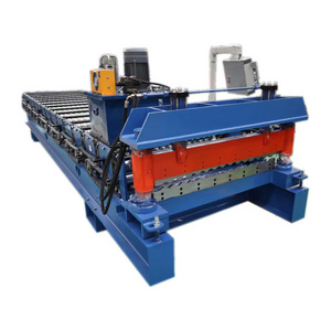 Color Steel Roof Tiles Roll Forming Machine Corrugated Rib Type Roofing Drip Edge Panel Roll Forming Machine for Building