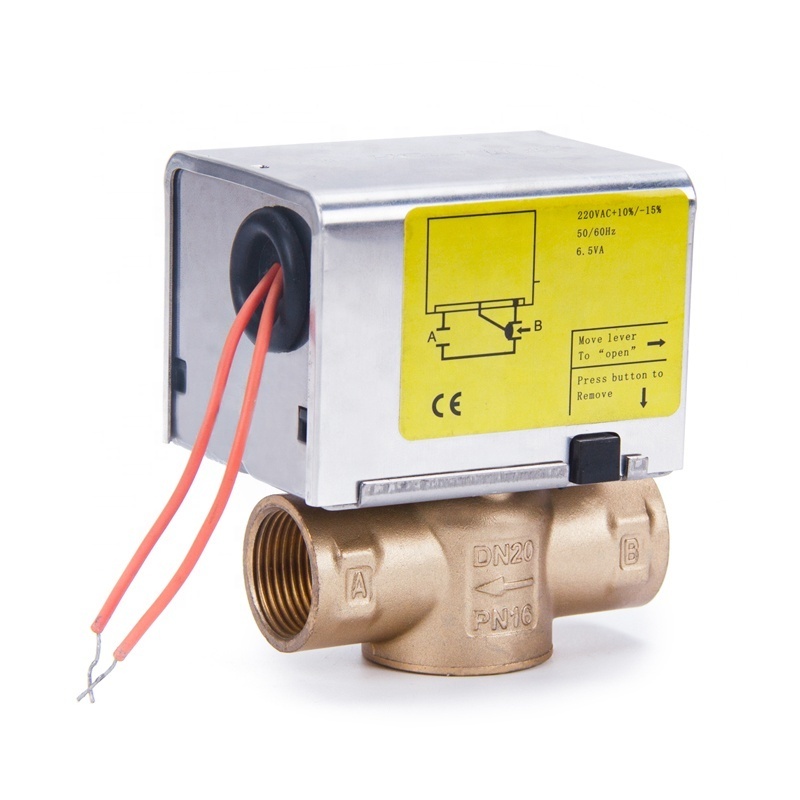 Remote Pressure Control Valves 3 Way Motorized Zone Electric Water Valves For Air Conditioner