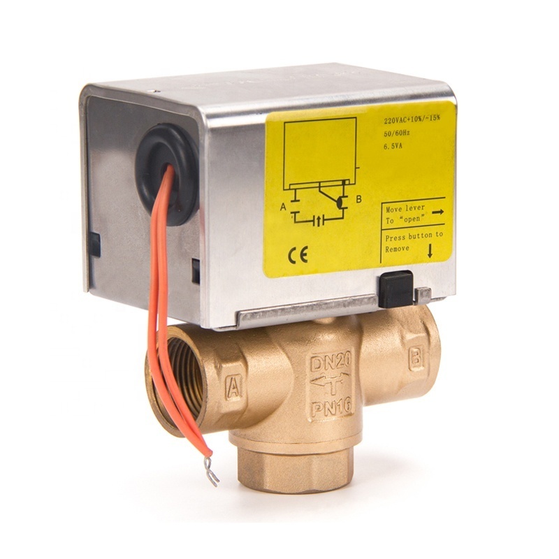 Remote Pressure Control Valves 3 Way Motorized Zone Electric Water Valves For Air Conditioner