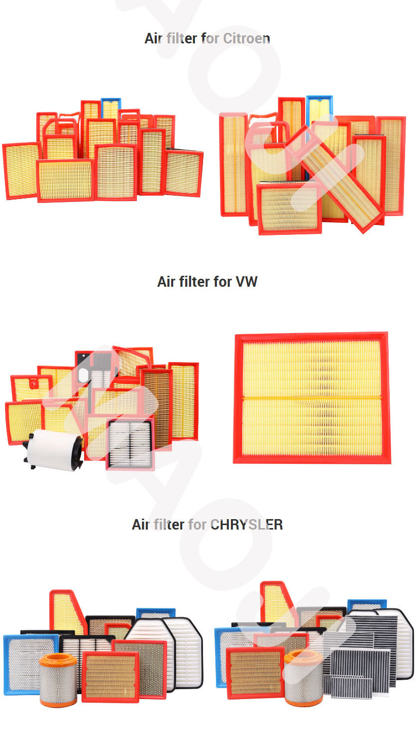 Wholesale Factory Price Oem High Efficiency Car Filtro De Aire Best Cone Cartridge Panel Pp Pu Car Cabin Engine Auto Air Filter