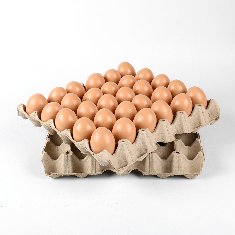 HST Wholesale Customized Egg Paper Pulp Tray 30 Cells Pulp Paper Egg Farm Trays Packaging Egg Cartons Shipping Cardboard Trays