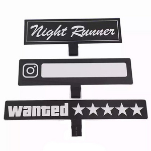 EL glow sticker for car electric sticker glow in the dark led light up 5 stars wanted sticker for car decoration