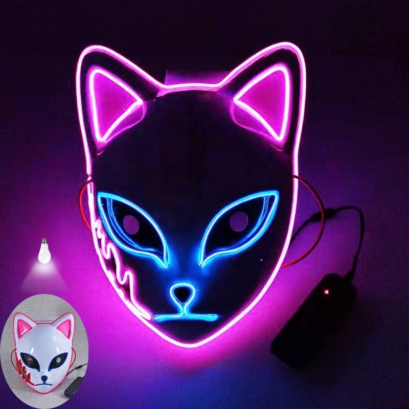 Top quality cheap price halloween glowing party mask light up purge mask for halloween Masquerade