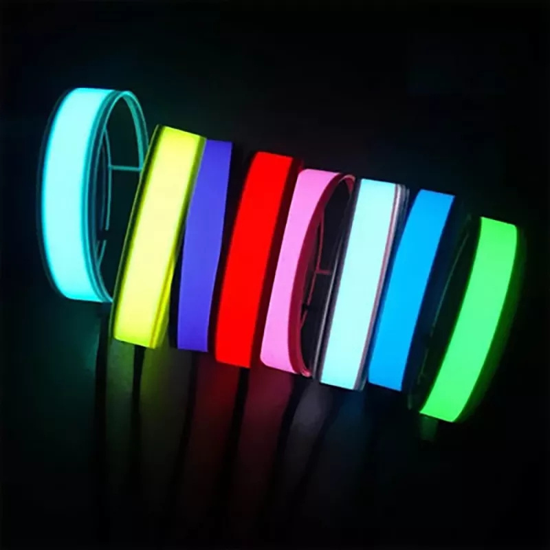 High Quality waterproof 12v Electroluminescent glowing el strip Cuttable EL tape wholesale